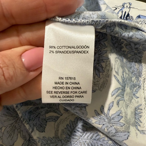 NWOT Joie White Blue Hawaiian Print Cap Sleeve Fit & Flare Midi Dress Sz 4 - Picture 13 of 14